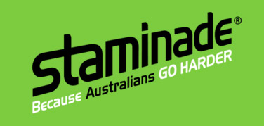 staminade because australians go harder logo